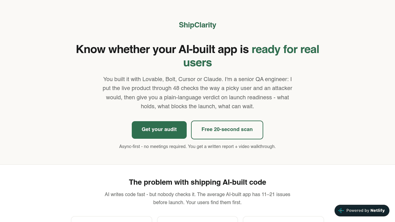 ShipClarity website