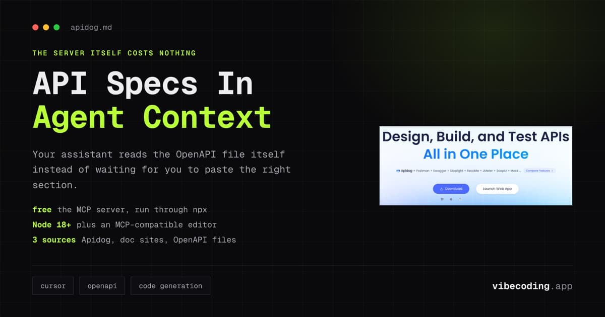 Apidog MCP Server Review (2026): API Docs Meet AI Coding Assistants