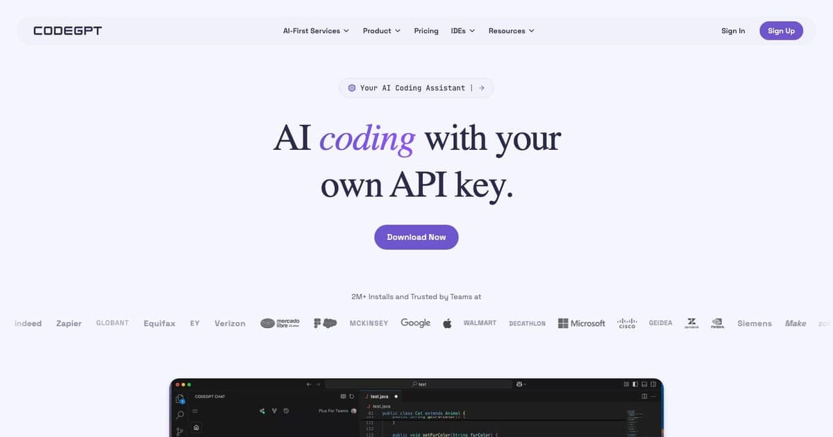 CodeGPT Review: BYOK AI Coding Assistant for VS Code & JetBrains