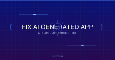 How to Fix an AI-Generated App: A Practical Rescue Guide (2026)