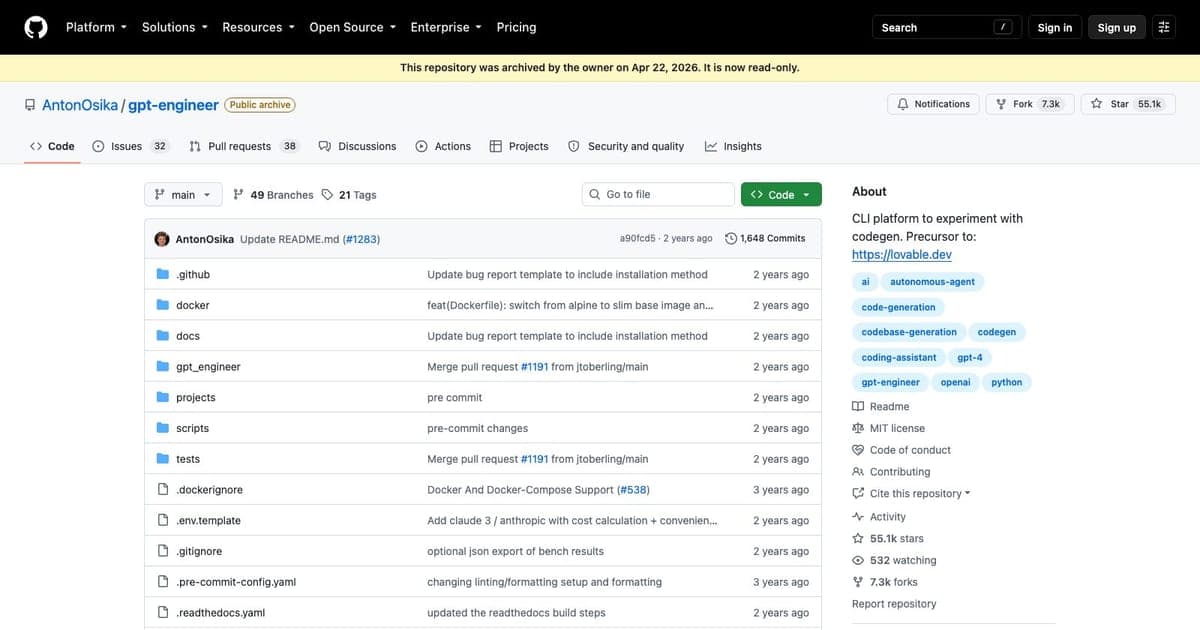 GPT Engineer Review: Open-Source CLI for Prompt-to-Codebase Generation