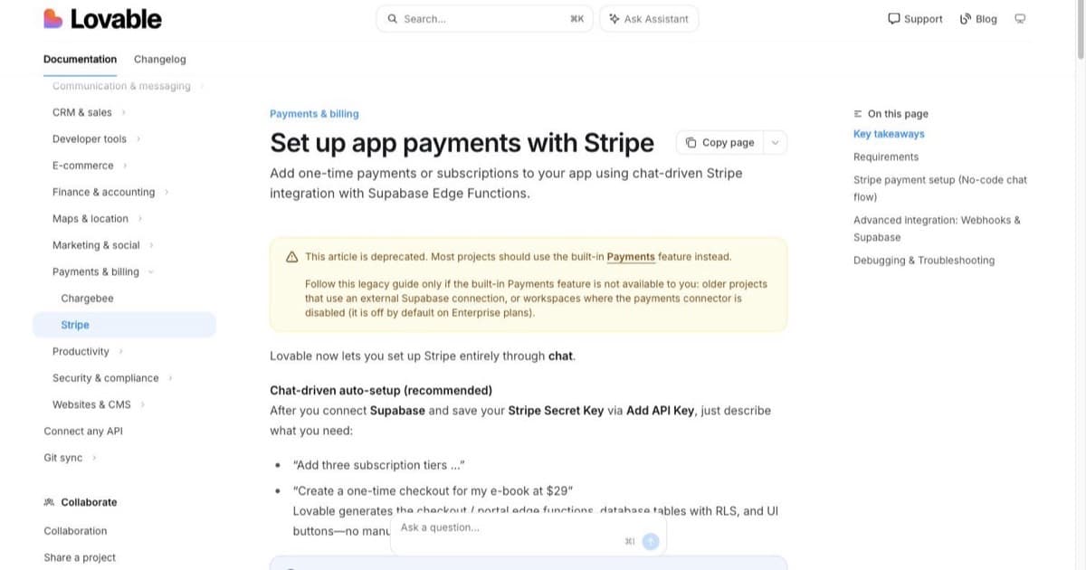 Lovable Stripe Payments (2026): Charge Real Money From a Vibe-Coded App