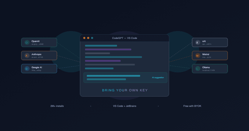 CodeGPT Review: BYOK AI Coding Assistant for VS Code & JetBrains