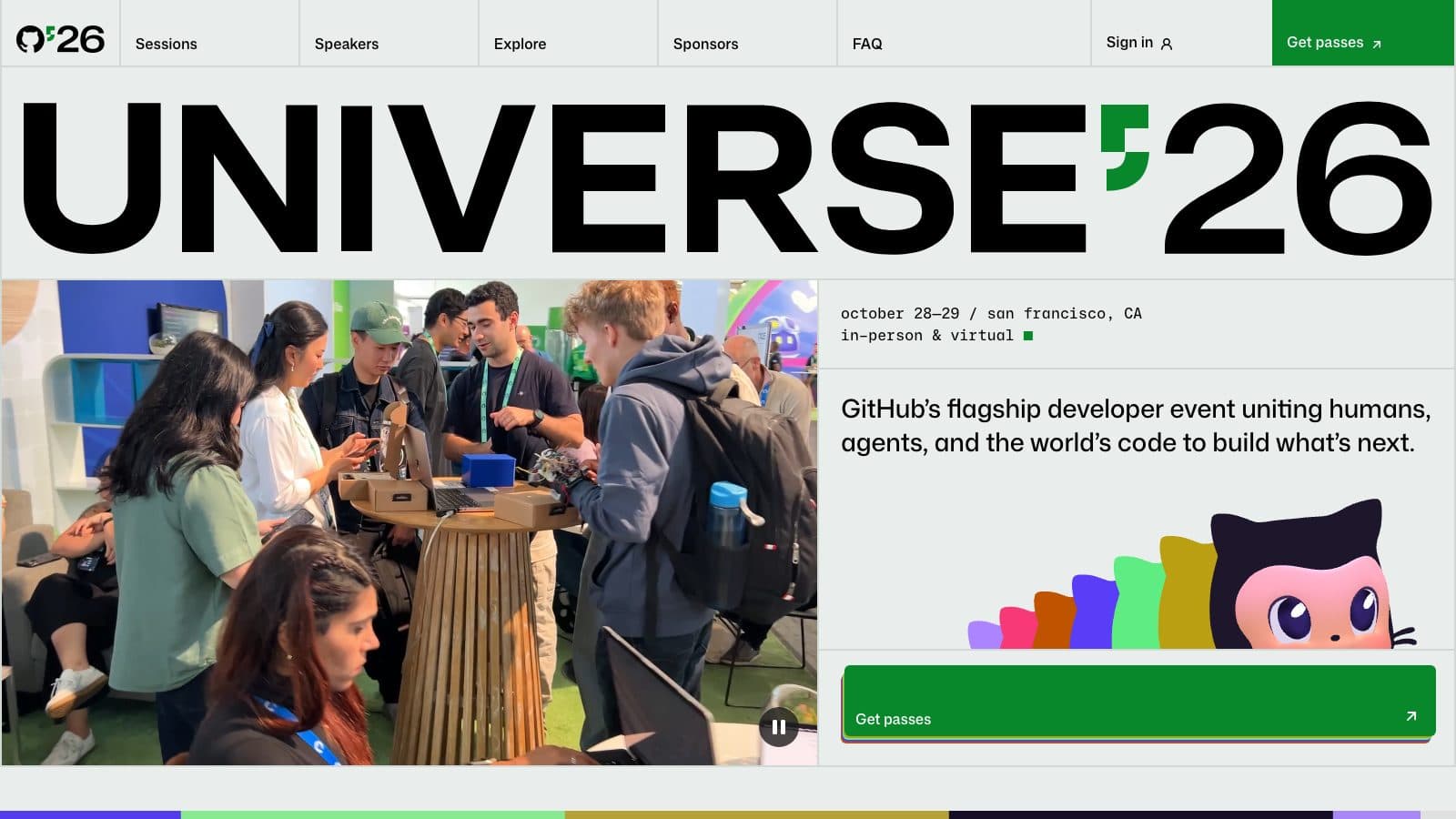 GitHub Universe (annual) website
