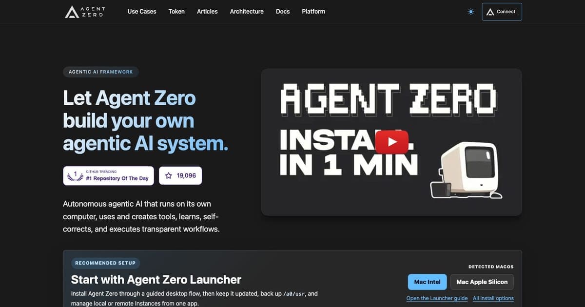 Agent Zero hero visualization