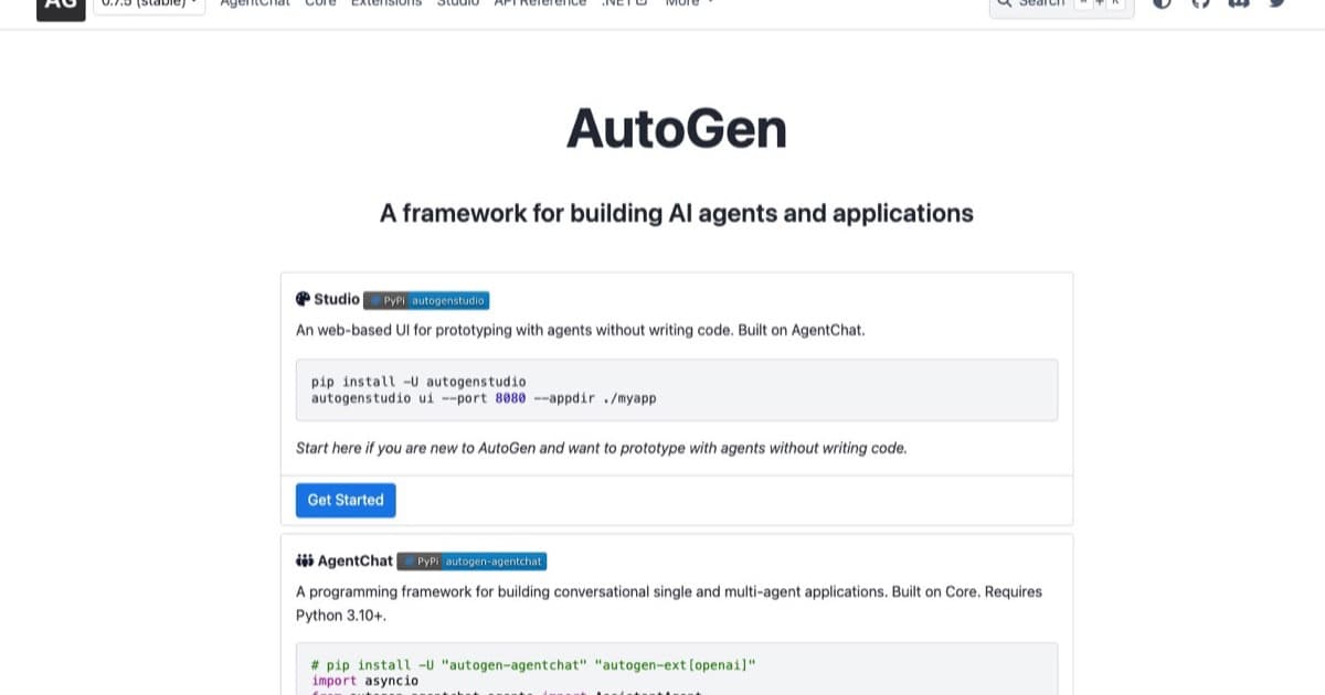 AutoGen screenshot