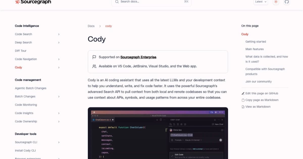 Cody screenshot