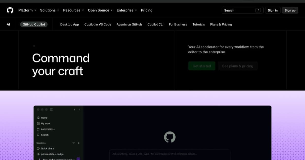 GitHub Copilot screenshot