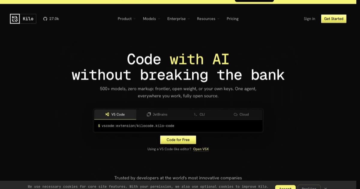 Kilo Code screenshot