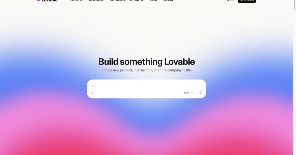 Lovable screenshot
