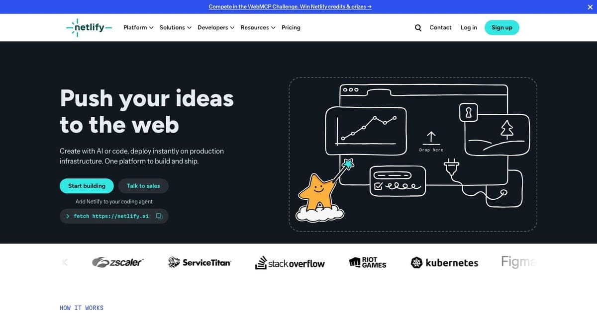 Netlify hero visualization