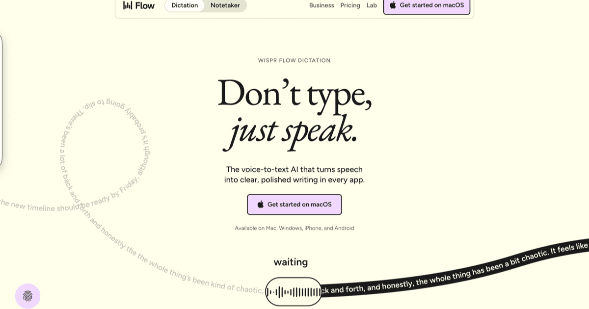 Wispr Flow screenshot