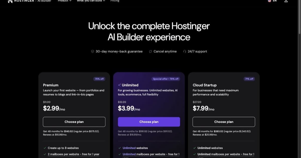 Hostinger AI Builder Promo Codes 2026: What Works