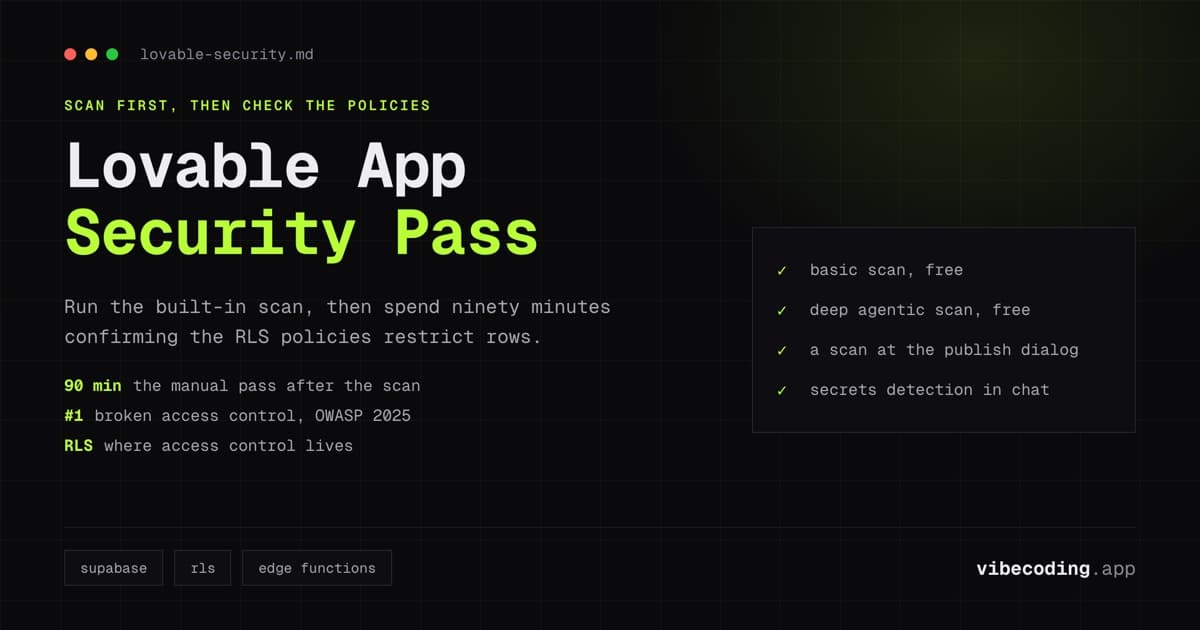 How to Fix Lovable App Security: The Complete 2026 Guide