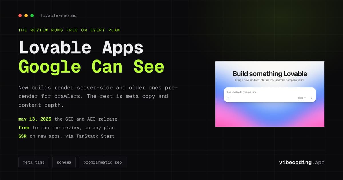 Lovable AI SEO: How to Optimize Your Lovable App for…