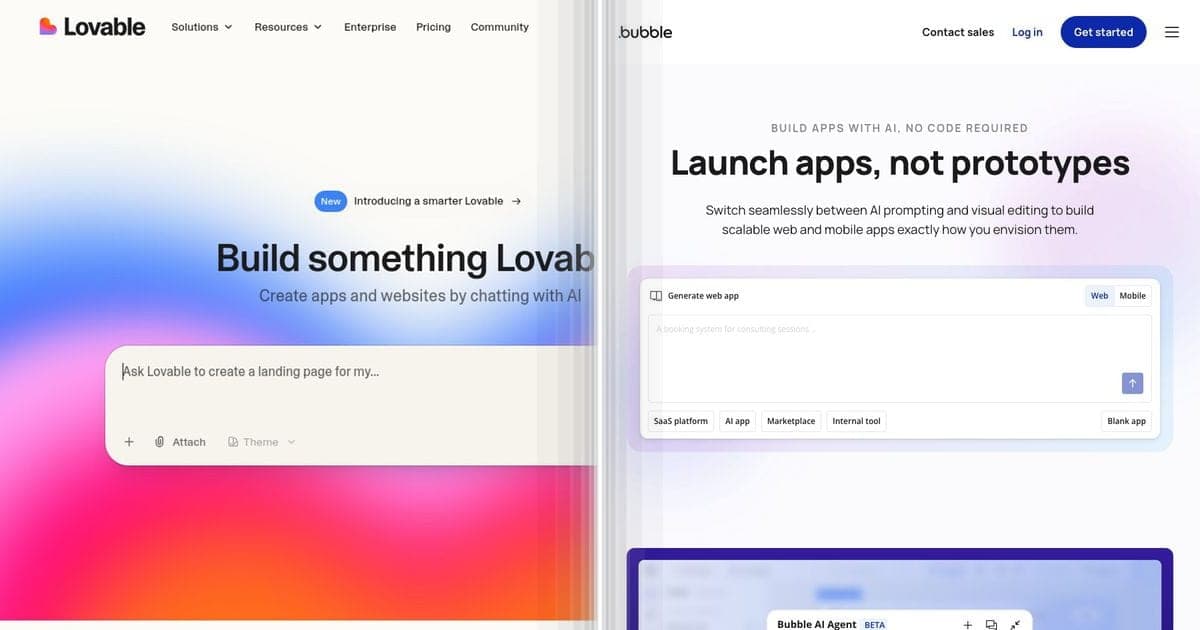 Lovable AI vs Bubble 2026: No-Code App Builder Showdown