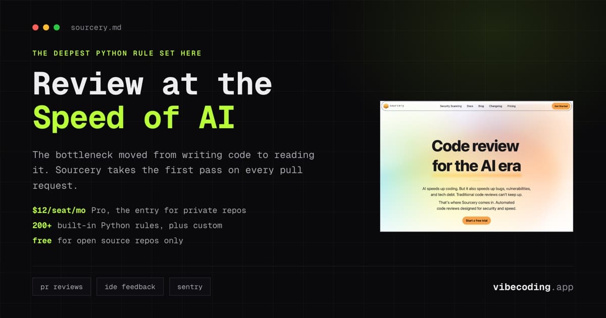 Sourcery AI Review (2026): Automated Code Review for AI-Era Development