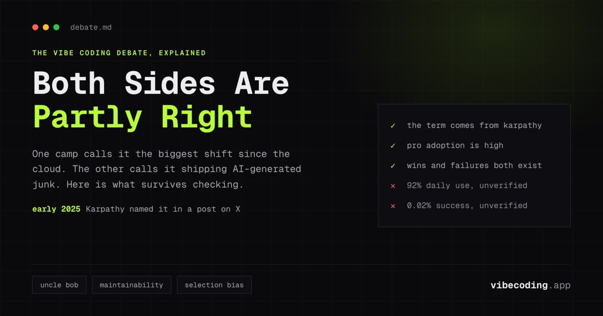 The Vibe Coding Debate, Explained: Believers, Critics, and What Is Actually True