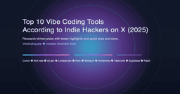 Top 10 Vibe Coding Tools According to Indie Hackers on X in 2026