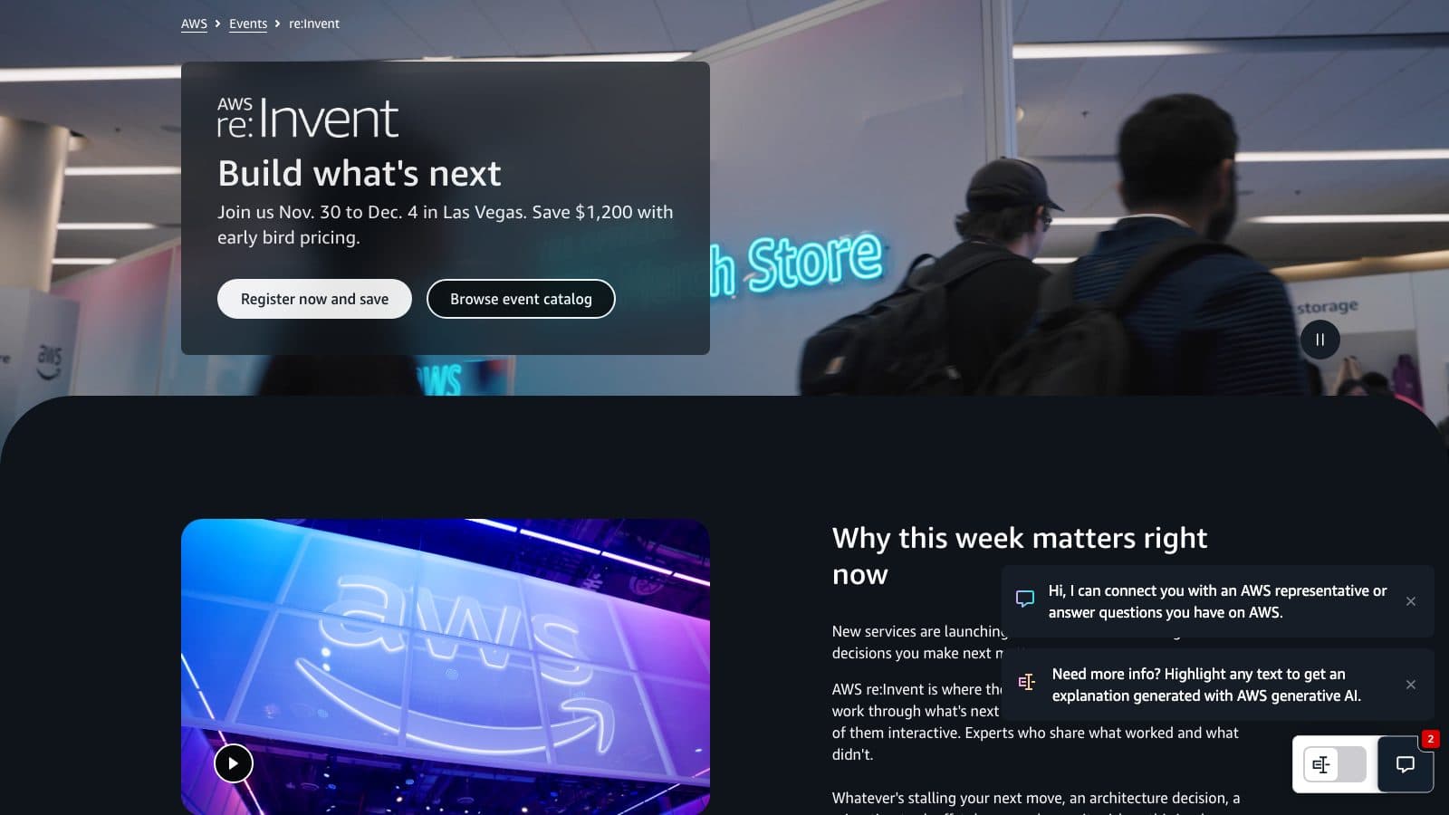 AWS re:Invent 2026 website