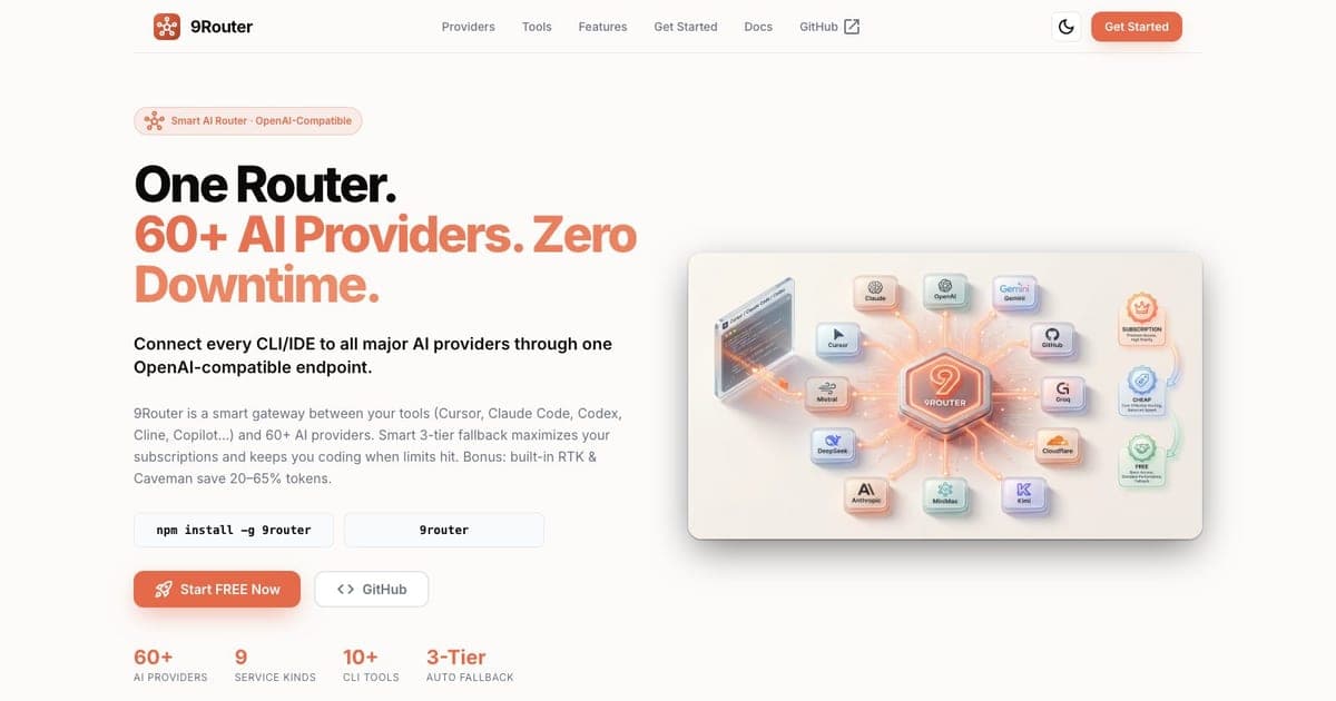 9Router hero visualization
