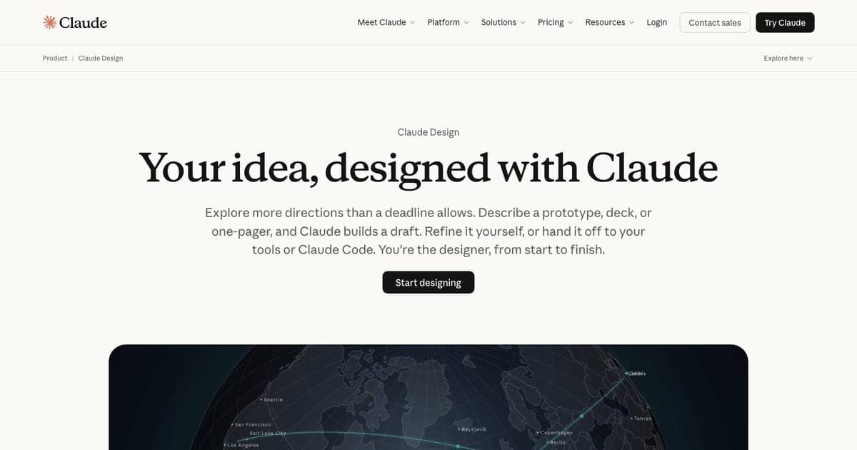 Claude Design screenshot