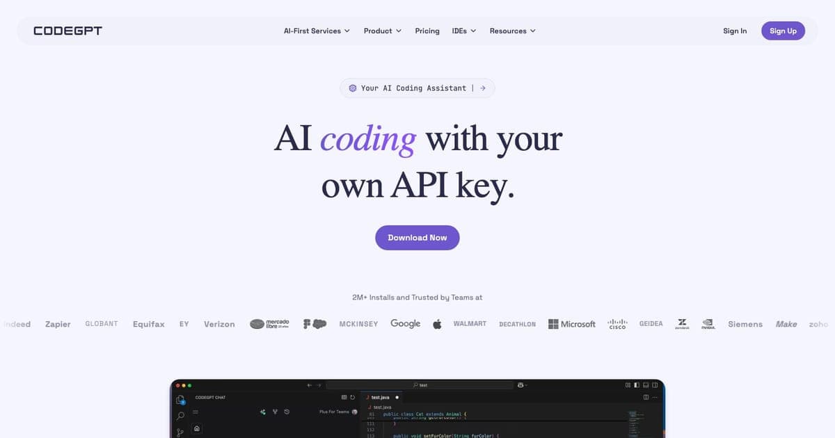 CodeGPT screenshot