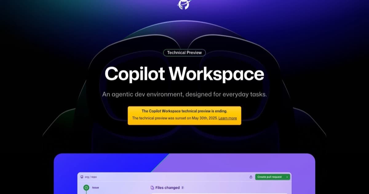 GitHub Copilot Workspace screenshot