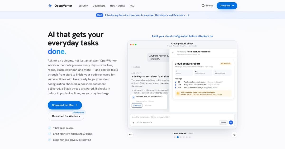 OpenWorker screenshot