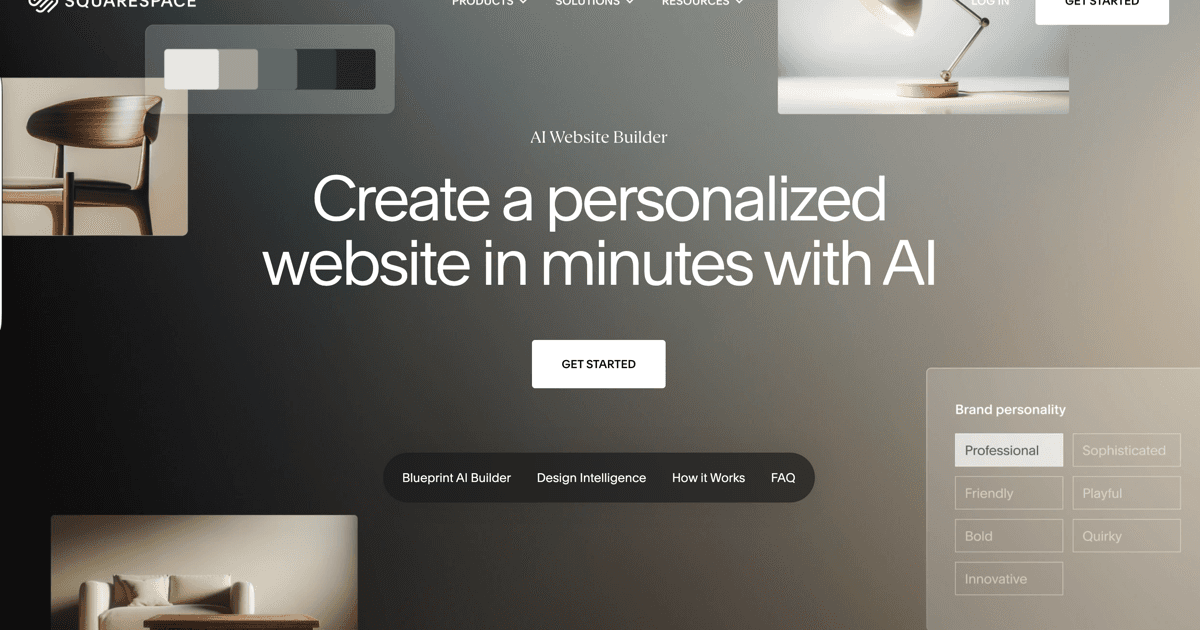 Squarespace AI Website Builder screenshot