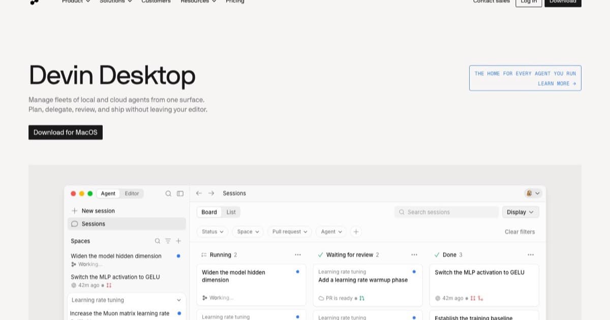 Devin Desktop (formerly Windsurf) screenshot