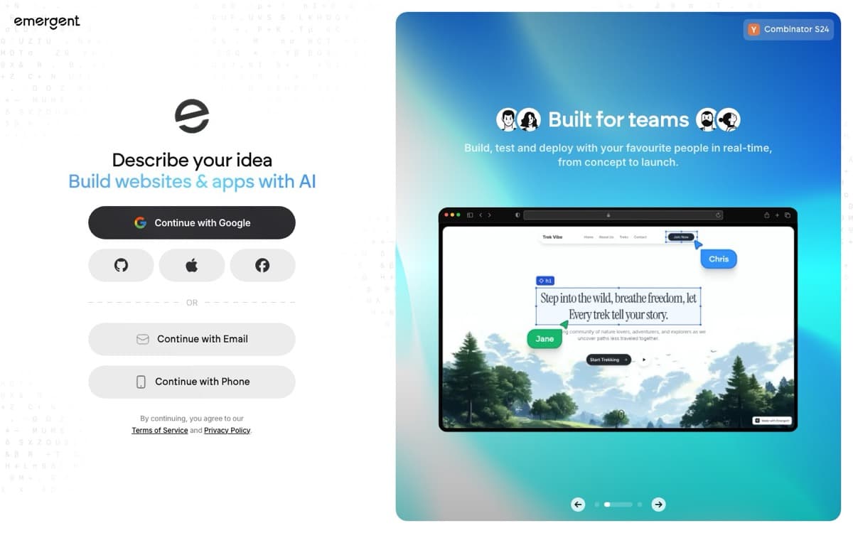 Emergent screenshot