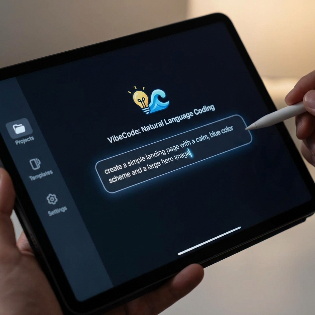 Beginner writing a simple prompt inside a vibe coding app