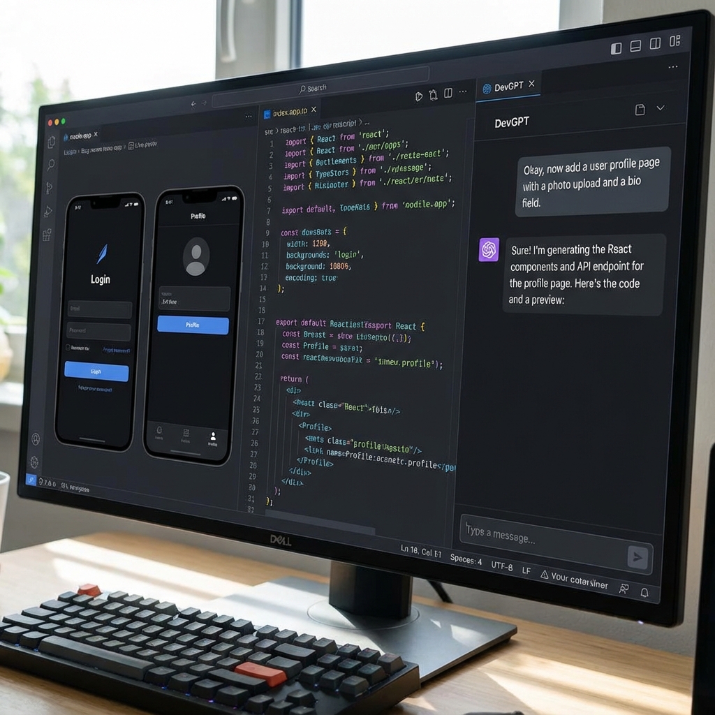 Beginner making simple changes in a vibe coding app editor